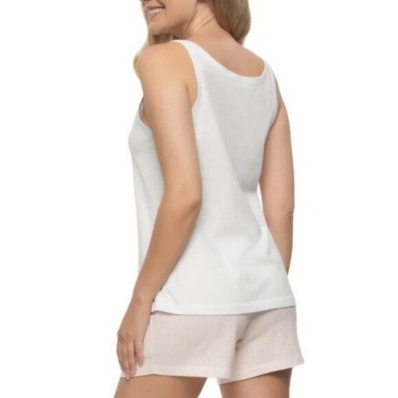 NWT Felina 4-Piece Soft Cotton PJ Set Pink (Lotus) Size Large - Picture 4 of 4